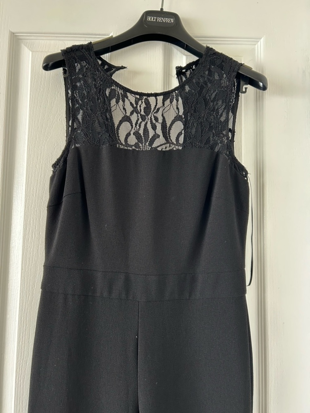 Taylor Black Lace-Trim Jumpsuit